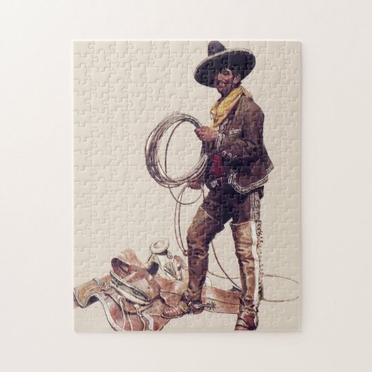 Puzzle « Cowboy mexicain » par W Herbert Dunton (Vertical)