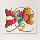 Puzzle Cowboy Retro Boy Child Cute Western (Horizontal)