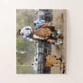 Puzzle Cowboy Rodeo Calf Roping Sports Occidentaux (Vertical)
