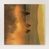 Puzzle Cowboy Trio : Mountainous Arrière - plan Gallop. (Horizontal)
