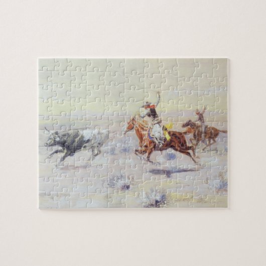 Puzzle Cowboys du Triangle Bar par CM Russell (Horizontal)