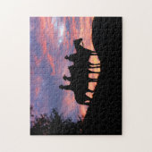 Puzzle Cowboys Horses and Sunset (Vertical)