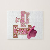 Puzzle Cowgirl 1er anniversaire (Horizontal)
