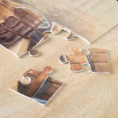 Puzzle Cowgirl and Horse Rustic Western Barn (Côté)