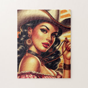 Puzzle Cowgirl Rétro