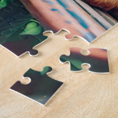 Puzzle Cozy Cat Sleeping in Garden on Bench (Côté)