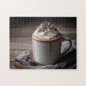 Puzzle Cozy Hot Chocolate Whipped Cream Photo (Horizontal)