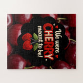 Puzzle Cozy knitted-style typography and adorable cherry  (Horizontal)