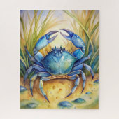 Puzzle Crabe bleu sur une plage (Vertical)
