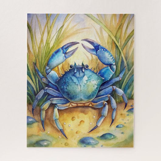 Puzzle Crabe bleu sur une plage (Vertical)