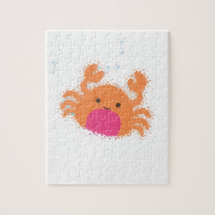 Puzzle Crabe caricaturale orange