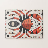Puzzle Crabe rouge géométrique (Horizontal)