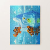 Puzzle Crabs espions grimpant un iceberg pour un message (Vertical)
