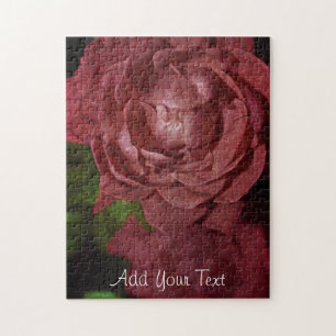 Puzzle Cracked Red Rose by Shirley Taylor