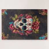 Puzzle Crâne à sucre floral Día de los Muertos (Horizontal)