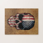 Puzzle Crâne âgé et utilisé de drapeau américain (Horizontal)