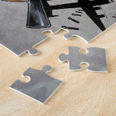 Puzzle Crâne avec le casque, les avions et les bombes (Côté)