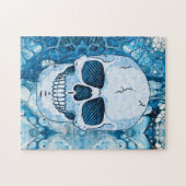 Puzzle Crâne bleu cool (Horizontal)