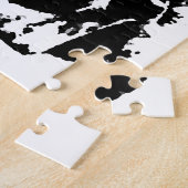 Puzzle Crâne d'art pop noir et blanc (Côté)