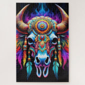 Puzzle Crâne de bison autochtone (Vertical)