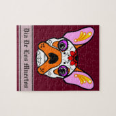 Puzzle Crâne de sucre de bouledogue français (Horizontal)