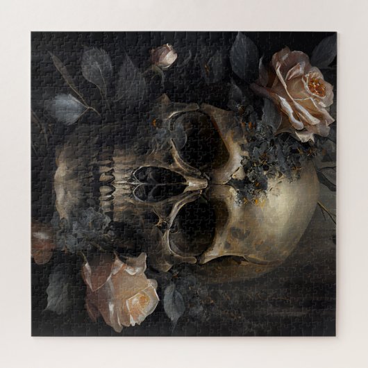 Puzzle Crâne et Rose (Horizontal)