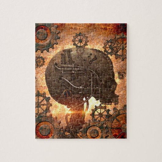 Puzzle Crâne extraordinaire de steampunk avec des (Vertical)