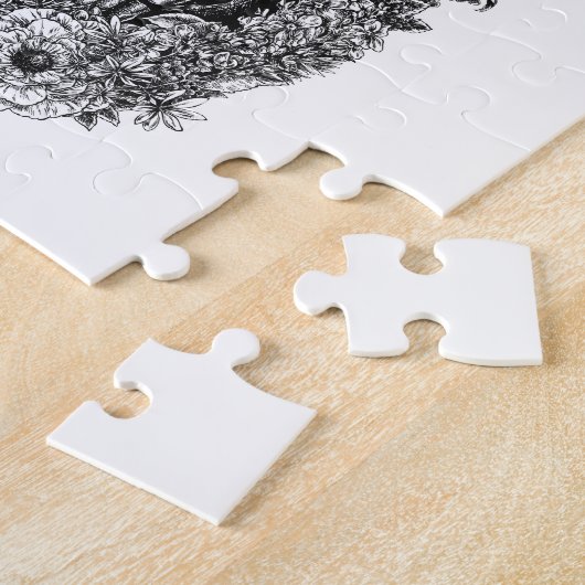 Puzzle Crâne floral (Côté)