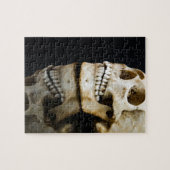 Puzzle Crâne humain avec l'image retournée d'isolement (Horizontal)