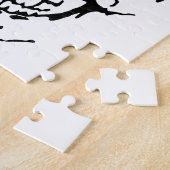 Puzzle Crâne - Noir & Blanc Métal Imaginaire Art (Côté)