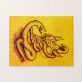 Puzzle Crâne - Tête diabolique avec serpent (Horizontal)
