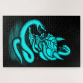 Puzzle Crâne - Tête diabolique avec serpent (Horizontal)