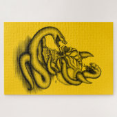 Puzzle Crâne - Tête diabolique avec serpent (Horizontal)