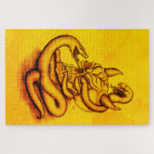 Puzzle Crâne - Tête diabolique avec serpent (Horizontal)