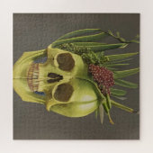 Puzzle Crâne victorien, aloès et raisins (Horizontal)