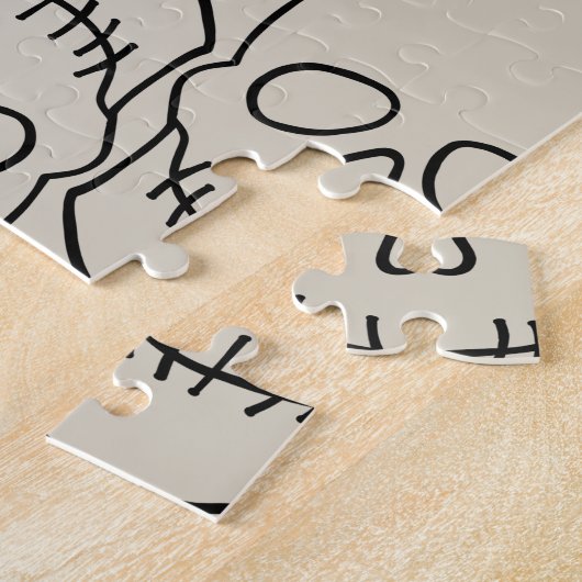 Puzzle Crânes - Bone White et Bat Black (Côté)