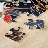 Puzzle CRANES DE VOL, VAGUES, FLEURS DE PRINTEMPS Japonai (Côté)