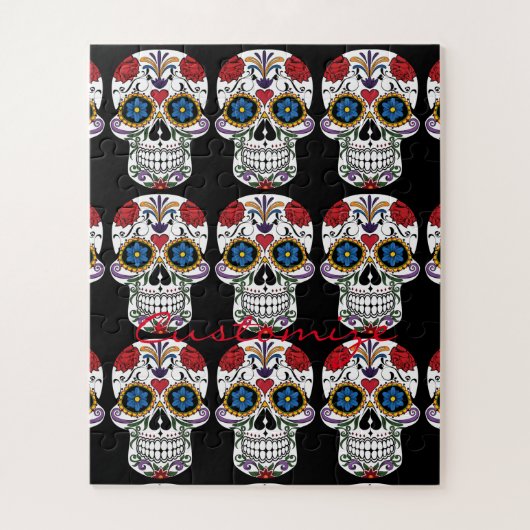 Puzzle Crânes humains décorés Art Thunder_Cove (Vertical)