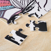 Puzzle Crânes Lily Fleurs : Boho Vintage. (Côté)