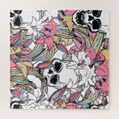Puzzle Crânes Lily Fleurs : Boho Vintage. (Horizontal)