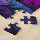 Puzzle Crânes pastel d'Halloween et Citrouille (Côté)