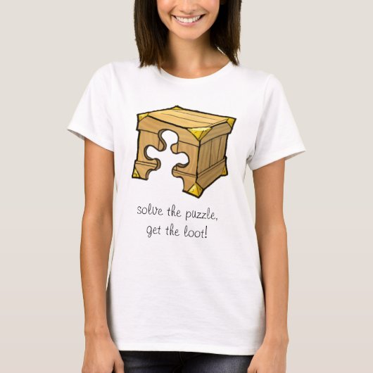 Puzzle Crate met tekst T-shirt (Voorkant)