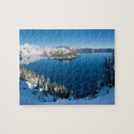 Puzzle Crater Lake South Central Oregon en hiver (Horizontal)
