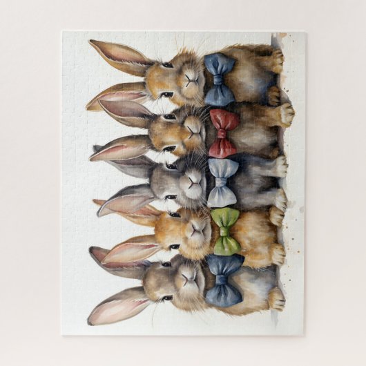 Puzzle Cravate d'aquarelle chabot (Vertical)