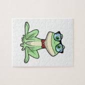 Puzzle Cravate de lunettes pour étudiants Nerd grenouille (Horizontal)