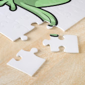 Puzzle Cravate de lunettes pour étudiants Nerd grenouille (Côté)