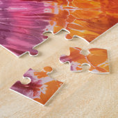 Puzzle Cravate-teinture rose et orange (Côté)