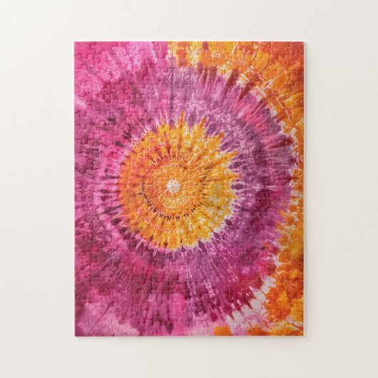 Puzzle Cravate-teinture rose et orange (Vertical)