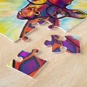 Puzzle Crazy Giraffe Man Colors (Côté)
