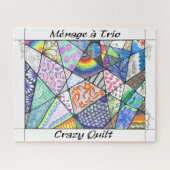 Puzzle Crazy Quilt avec des œuvres d'art de Menage (Horizontal)